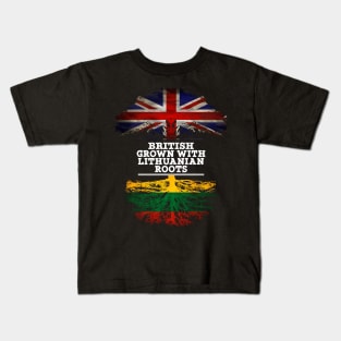 British Grown With Lithuanian Roots - Gift for Lithuanian With Roots From Lithuania Kids T-Shirt